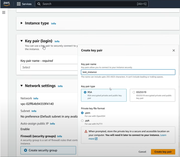 key pair in amazon ec2