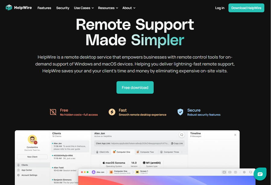HelpWire remote support tool